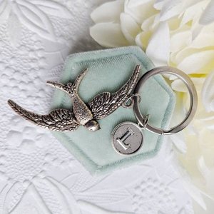 Bird Key Chain, Swallow Key Chain, Womens Freedom Key Chain, Personalized Key Chain Gift for Her, Animal Key Chain