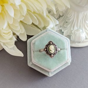 Green Cameo Ring, Victorian Cameo Ring, Antique Replica Cameo Jewelry, Vintage Style Jewelry, Historical Jewelry, Adjustable Ring