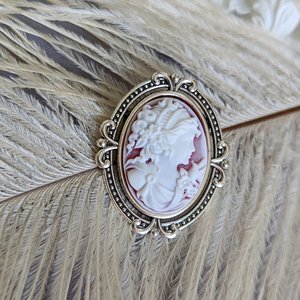 Goddess Cameo Brooch, Vintage Style Brooch Pin, Cameo Jewelry, Unique Gift, Victorian Jewelry