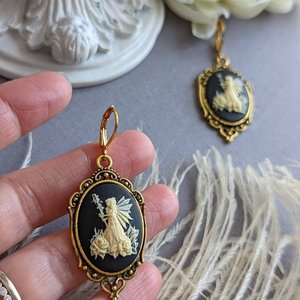 Fairy Cameo Earrings, Fairycore Jewelry