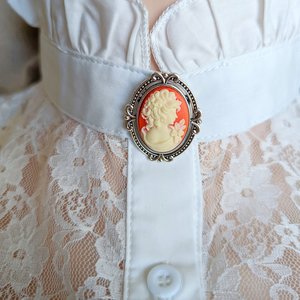 Goddess Cameo Brooch, Vintage Style Brooch Pin, Cameo Jewelry, Unique Gift, Victorian Jewelry, Pink Cameo Brooch