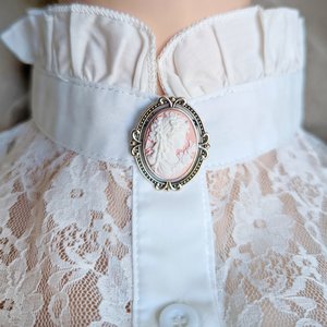 Goddess Cameo Brooch, Vintage Style Brooch Pin, Cameo Jewelry, Unique Gift, Victorian Jewelry, Pink Cameo Brooch