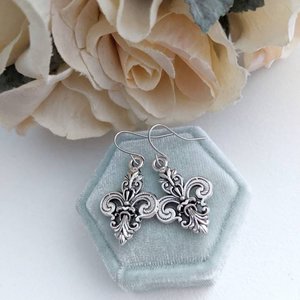 Fleur De Lis Earrings, French earrings, Mardi Gras earrings, French earrings, Canadian jewelry gift for her, daughter birthday