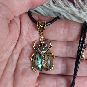 Gothic Art Nouveau Necklace, Scarab Beetle Pendant, Whimsigothic Choker, Eqyptian Jewelry Gift