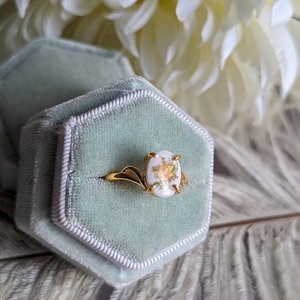 Yellow Rose Ring, Limoges Style Flower Ring, Gold Vermeil 925 Sterling Silver Ring, Victorian Cameo Jewelry, Adjustable Ring, Gift for Her