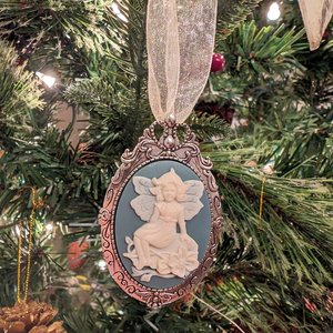 Fairy Christmas Ornament, Christmas Tree Ornament, Shabby Chic, Romantic Holiday Home Decor, Vintage Style Sugar Plum Fairy Christmas
