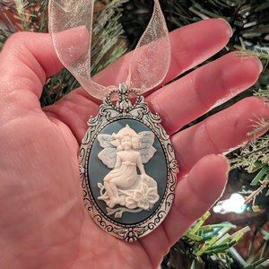 Fairy Christmas Ornament, Christmas Tree Ornament, Shabby Chic, Romantic Holiday Home Decor, Vintage Style Sugar Plum Fairy Christmas