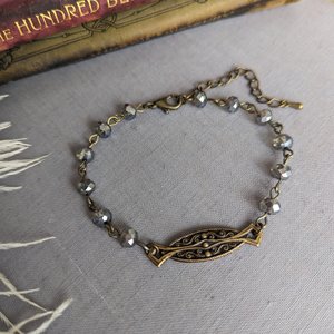 Art Deco Bracelet for Women, 1920s Vintage Style Jewelry, Great Gatsby Beaded Bracelet Adjustable, Handmade Artisan Gift for Her