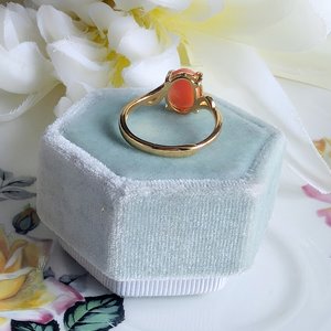 Carnelian Cameo Ring, Gold Vermeil 925 Sterling Silver Ring, Victorian Ring, Vintage Style Cameo Jewelry, Adjustable Size Ring