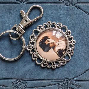 Vintage Woman Keychain or Bag Charm, Perfect Gift for History Lovers, Vintage Enthusiasts, and Retro Fashion Fans