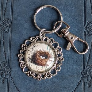 Bird Nest Keychain, Unique Nature Bag Charm, Perfect Gift for Mom on Mother's Day