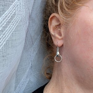 Victorian Hand Earrings in Silver Finish, Gothic Vintage Inspired Jewelry