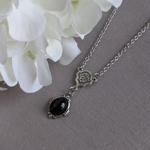 Art Deco Onyx Necklace – Vintage Style Gothic Jewelry