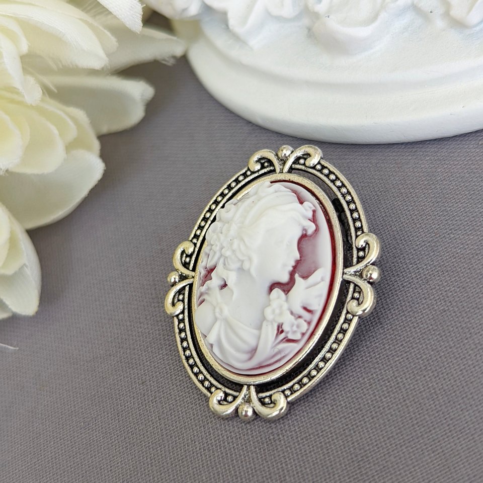 Goddess Cameo Brooch, Vintage Style Brooch Pin, Cameo Jewelry, Unique Gift, Victorian Jewelry