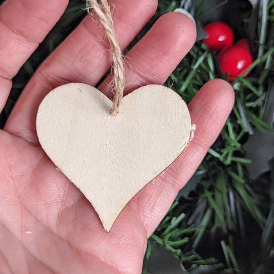 Heart Ornament Christmas Tree Shabby Chic Romantic Valentines Home Decor