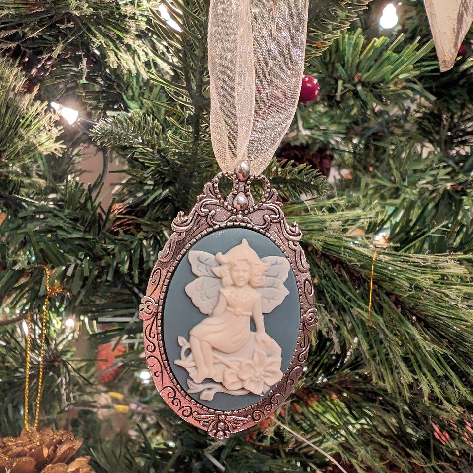 Fairy Christmas Ornament, Christmas Tree Ornament, Shabby Chic, Romantic Holiday Home Decor, Vintage Style Sugar Plum Fairy Christmas