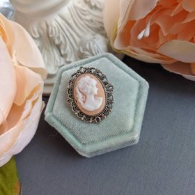 Cameo Brooch Pin, Vintage Style, Victorian Jewelry, Historical Costume Jewelry