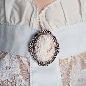 Goddess Cameo Brooch, Vintage Style Brooch Pin, Cameo Jewelry, Unique Gift, Victorian Jewelry, Pink Cameo Brooch