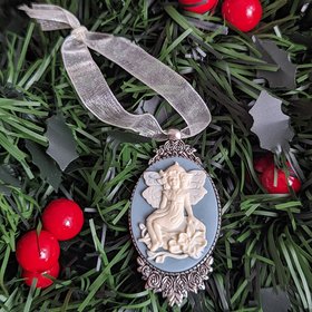Fairy Christmas Ornament, Christmas Tree Ornament, Shabby Chic Decoration, Romantic Holiday Home Decor, Vintage Style